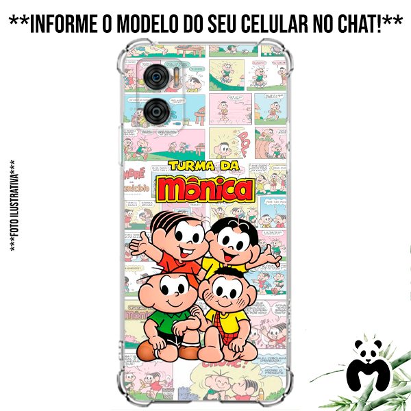 Capa Case Personalizada Celular Turma da Monica Cascão Cebolinha Magali Chico Bento Sansão Gibi Desenho Infantil Animado