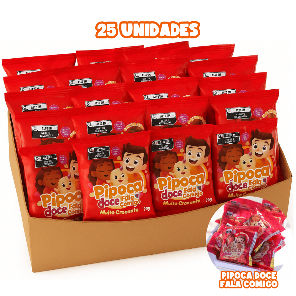 Pipoquinha Doce Fala Comigo Com 25 Unidades 10g Cada