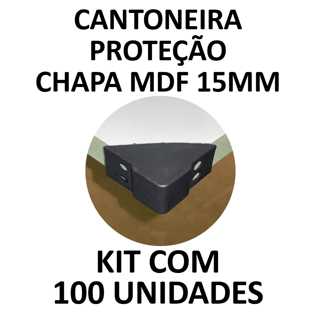 Kit 100 Cantoneira Plástica 15mm Cobertura Mdf Chapa Móveis Proteção Transporte Quina Canto Embalagem Plastim