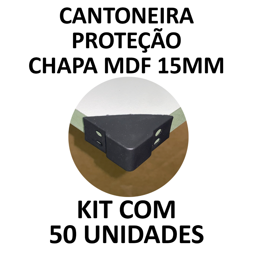 Kit 50 Cantoneira Plástica 15mm Cobertura Mdf Chapa Móveis Proteção Transporte Quina Canto Embalagem Plastim