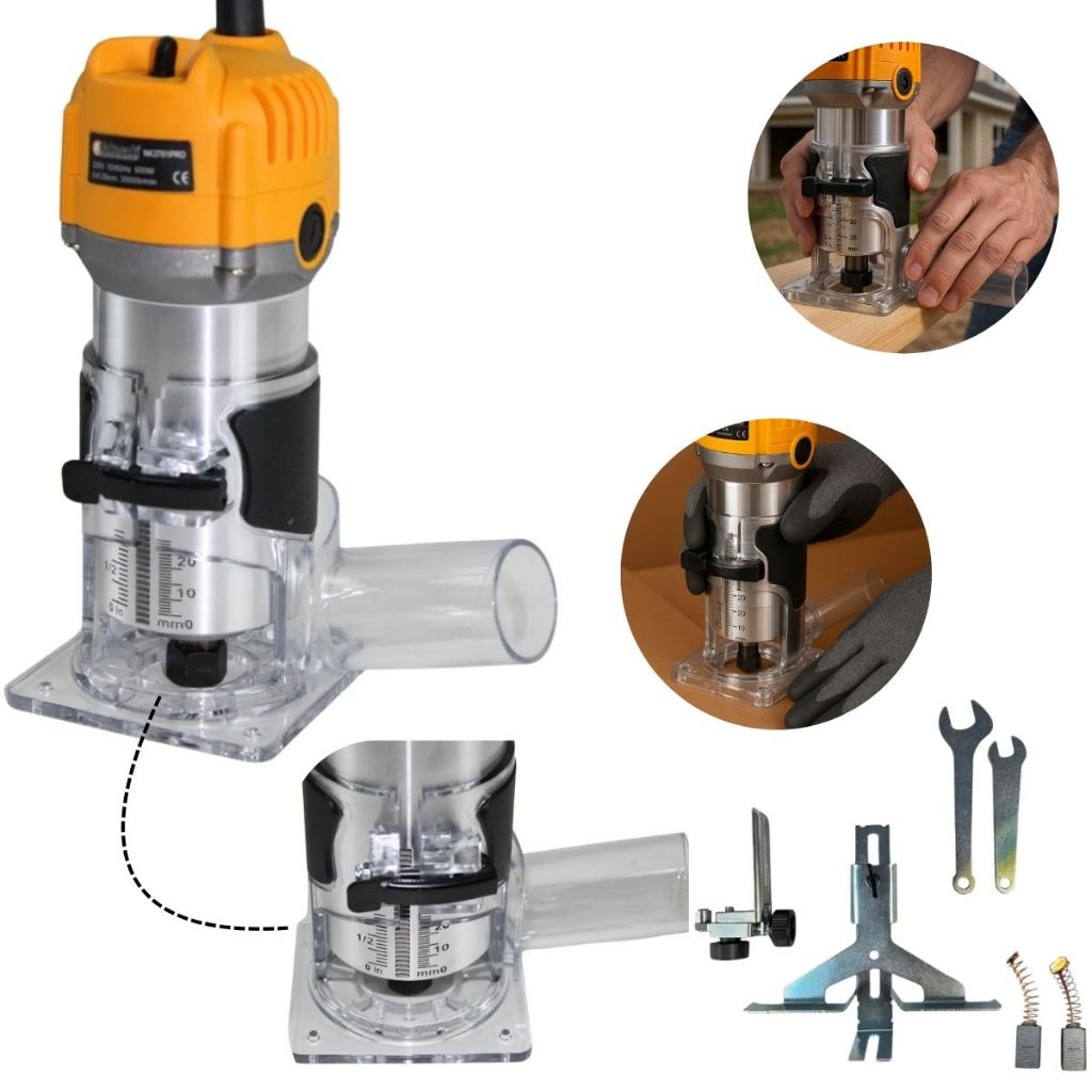 Tupia Manual Laminadora Elétrica Profissional Com Base Metálica 600W E Coletor De Pó ENVIO IMEDIATO