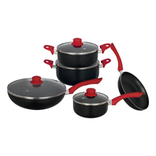 Conjunto De Panela Antiaderente 5 Peças Aroma Mor em Oferta na Shopee