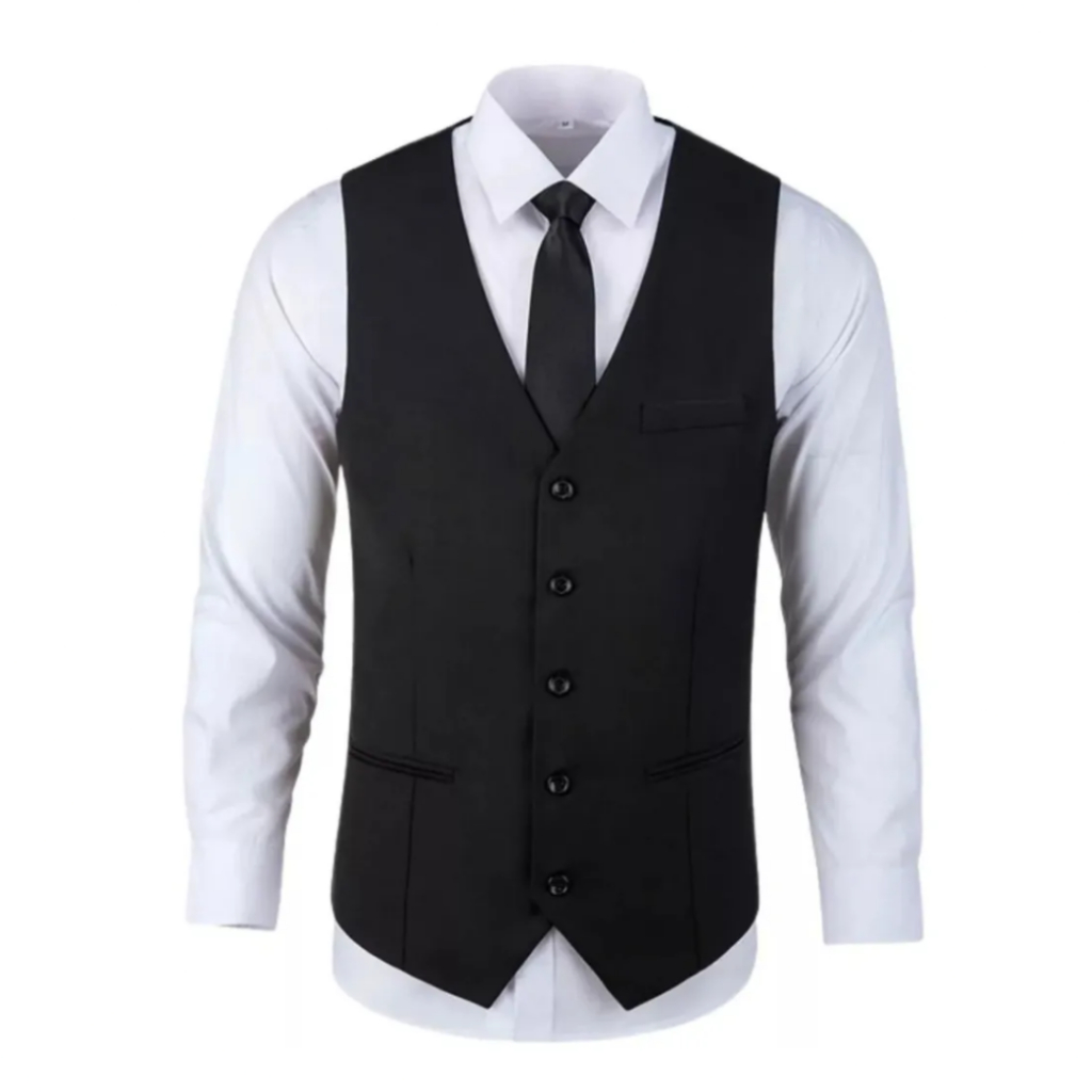 Colete Social Masculino Slim Fit Oxford Ajustável P/ Eventos - Mega Oferta