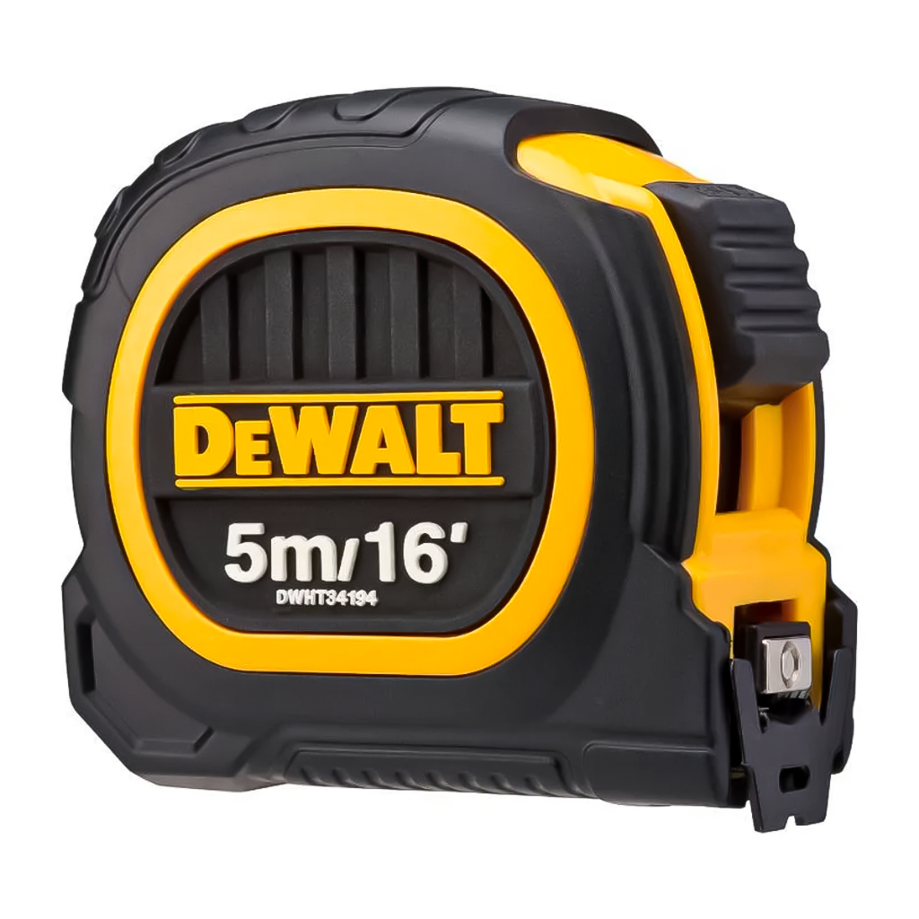 Trena Emborrachada De Bolso Dewalt Modelo Dwht34194l Com Gancho Magnético 5m em Oferta na Shopee