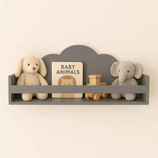 Prateleira para livros nuvem quadrada 60cm em Oferta na Shopee