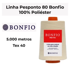 Linha 80 Bonfio 100% Poliéster 5000 Metros