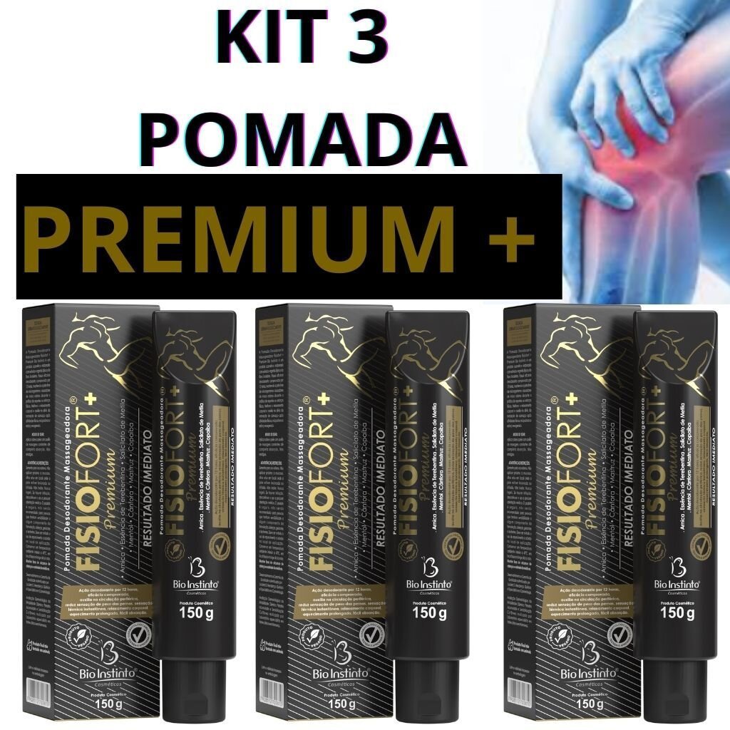kIT 3 UND Pomada Fisiofort Premium 150gr Massageadora Relaxamento Atleta Academia Dores Musc Alívio e Proteção em Oferta na Shopee