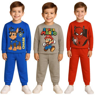 Conjunto De Moletom Infantil Menino Gola Redonda em Oferta na Shopee