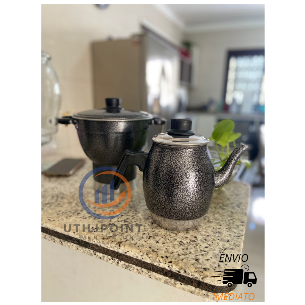 Cuscuzeira Tradicional + Bule – Conjunto Essencial para a Sua Cozinha Temos P M G