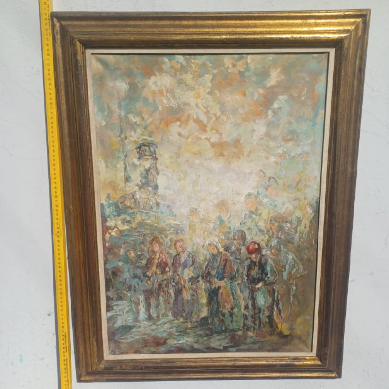 quadro Decorativo óleo sobre tela 77x64Cm