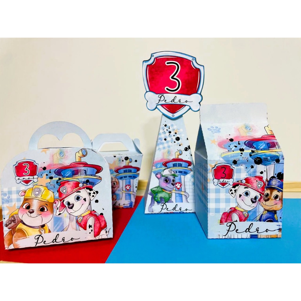 PEGUE E MONTE Patrulha Canina |Personalizado | Caixinhas | Lembrancinha | Mimos | Aniversário Patrulha Canina
