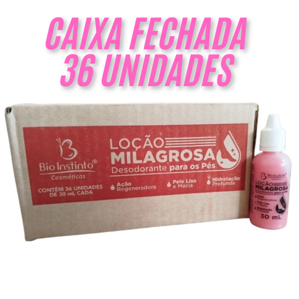 Kit 36 Gota Loção Milagrosa Para Os Pés 30Ml - Bio Instinto REVENDA ATACADO