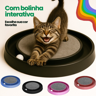 Arranhador para Gato Antiestresse Interativo com Bolinha Cat Relax Gatinho Cores Variadas em Oferta na Shopee