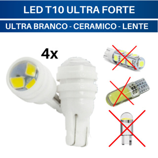 4x Lâmpada Led T10 Pingo W5W Branca, Alta Iluminação, Pingo 6000k Branco Puro Carro Moto 12v em Oferta na Shopee