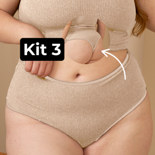 KIT 3 Calcinha Max Tan Plus Size Tanga Feminina Atacado Confort Fio em Oferta na Shopee