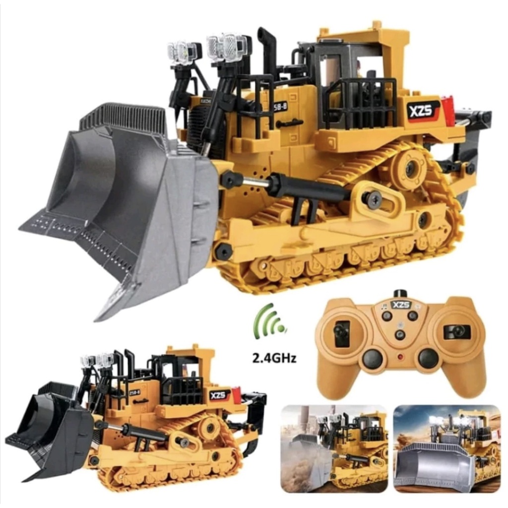 Mini Trator Com Controle Remoto Brinquedo Menino Veículo Interativo Track-Type Tractor 1:24 Barato