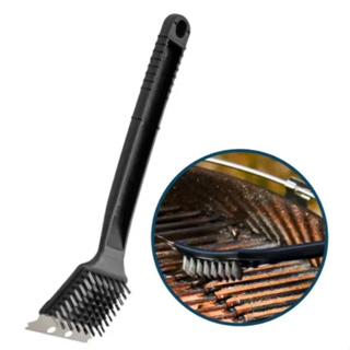 Escova Limpa Grelha De Churrasqueira Espátula Cerdas De Aço em Oferta na Shopee
