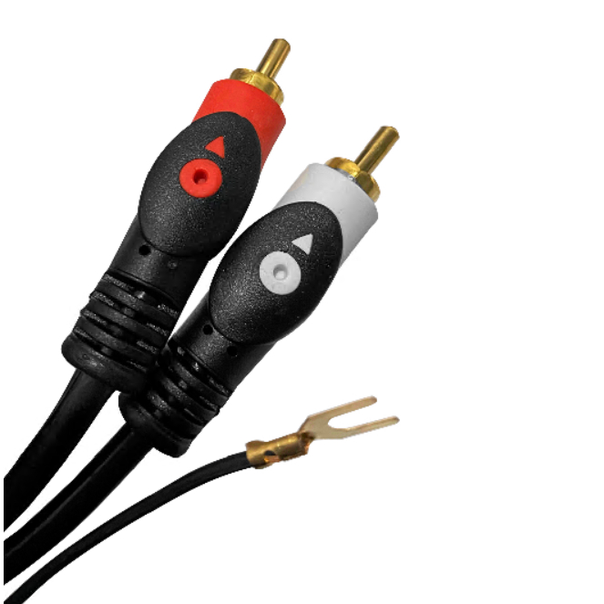 Cabo Rca Estéreo 2X2 4mm Som Automotivo 5 Metros Blindado Flexível Conectores Alta Pressão + Terra