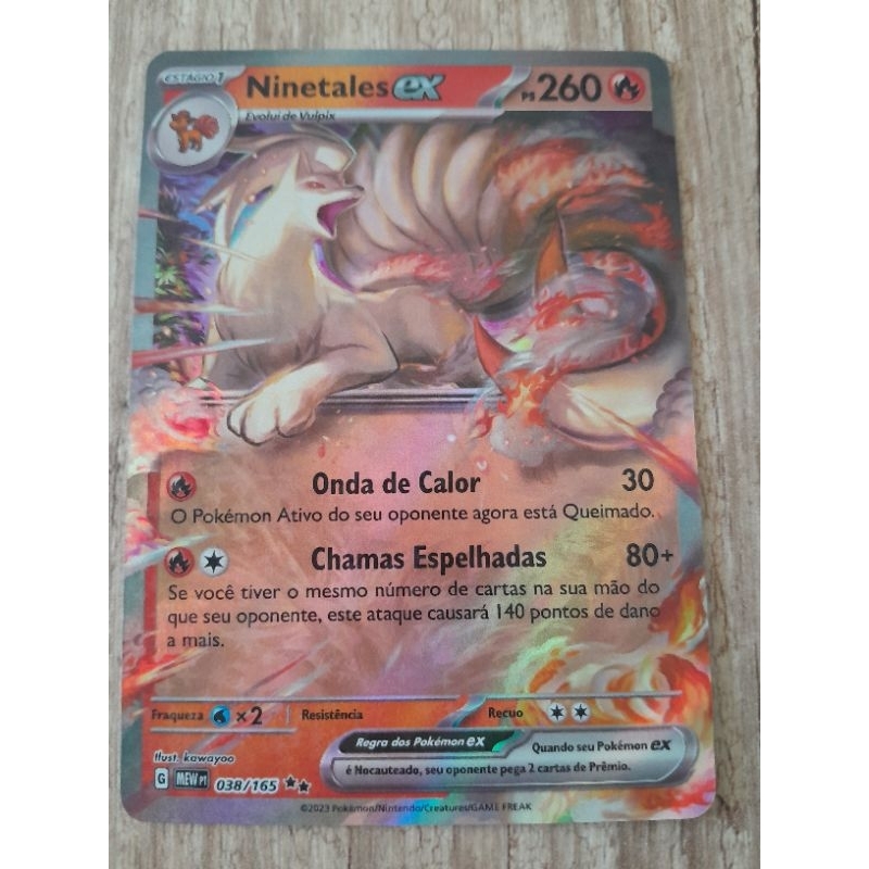 Carta Pokemon Ultra Rara Ninetales Ex Original NM
