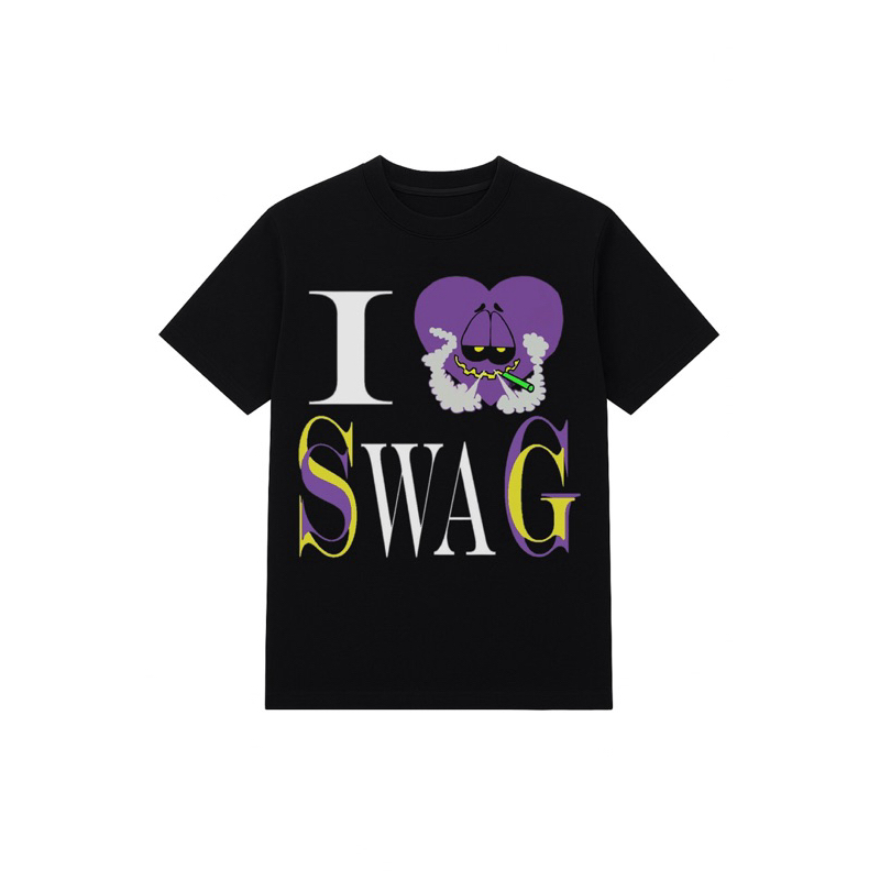 Camiseta Streetwear Oversized Unissex Estampada Y2K I Love Swag Larga Hip Hop Rap Premium Meme Estilosa