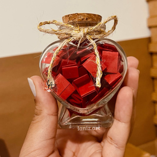 Potinho 100 motivos para te amar em coração ♥️ em Oferta na Shopee