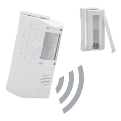 Sensor Anunciador Presença Sonoro 12V Pilha 2AA Qualitronix QAP1 Alarme Movimento Portátil Campainha