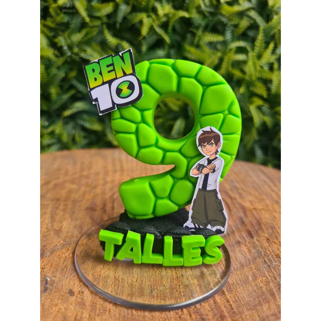 Vela de aniversário Ben 10, com nome e pavio.