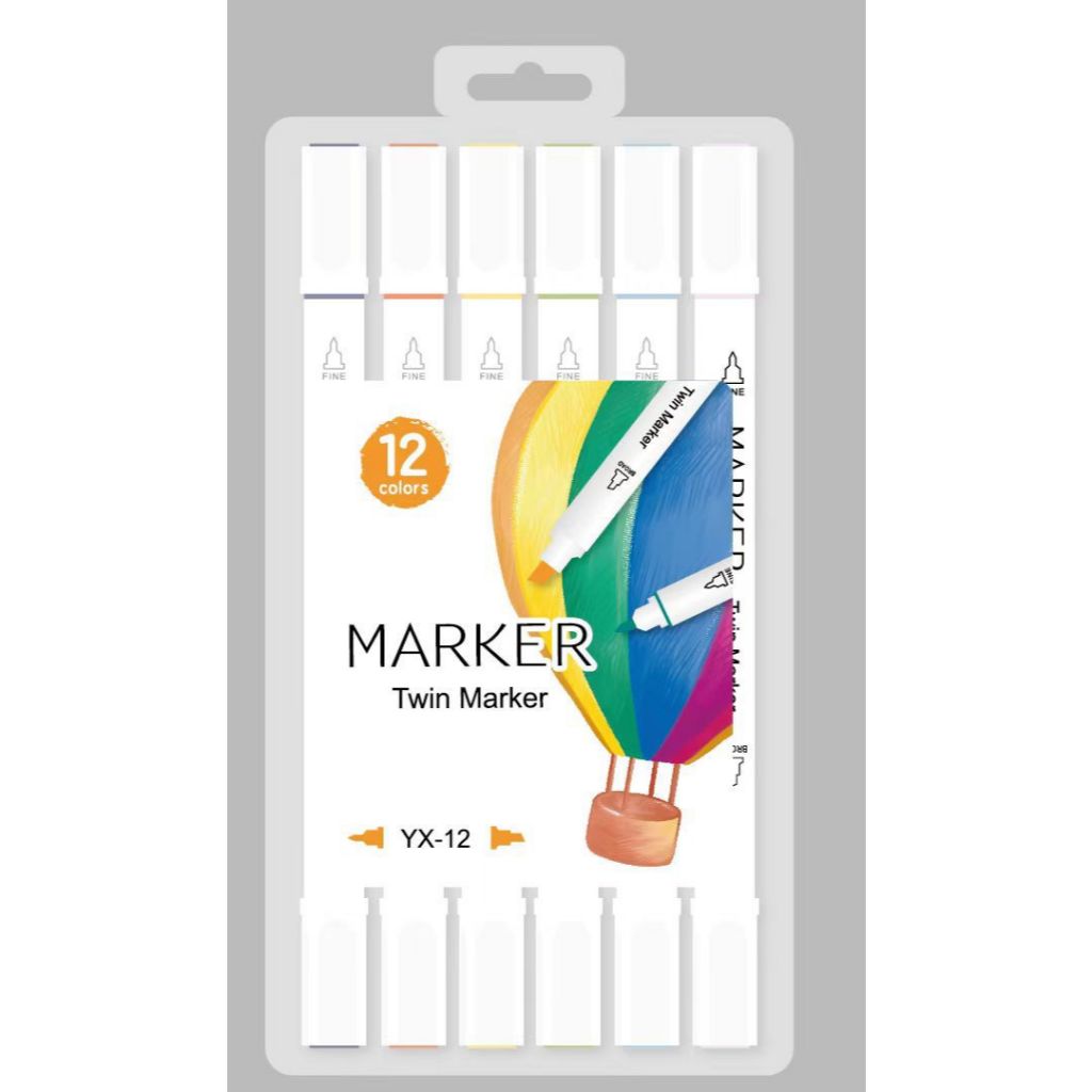 Marcadores Touch Twin Marker Maleta Transparente