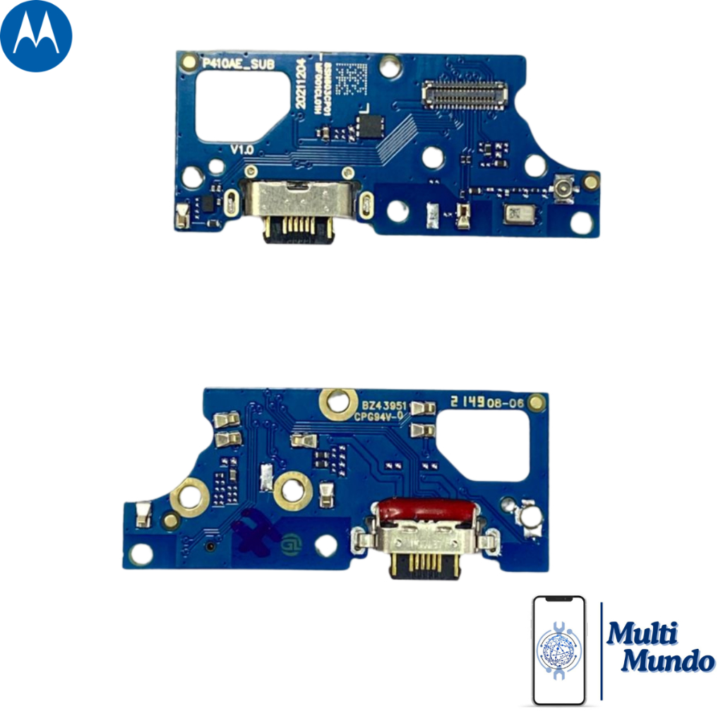 Placa Flex Carga Conector Microfone Compatível Moto G22 Turbo