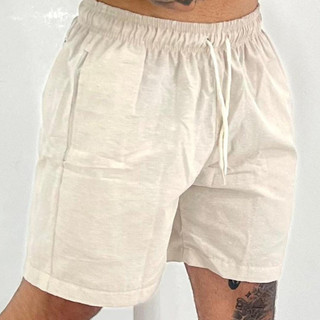 Short de Linho Masculino Premium Zillati Masculino Bermuda Praia Verão casual Qualidade Sarja