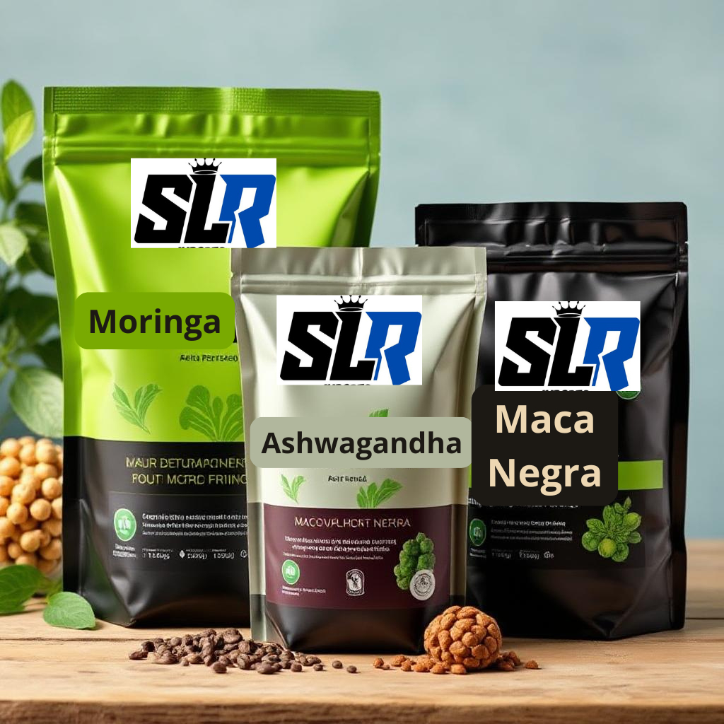 Combo Moringa em Pó + Ashwagandha + Maca Negra 100g Premium