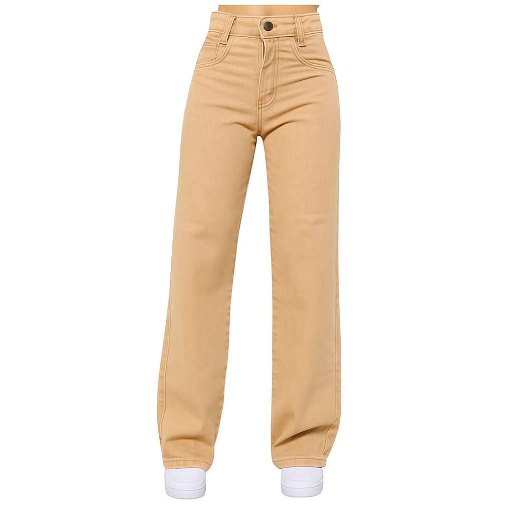 Calça Jeans Wide Leg sarja Juvenil Menina infantil  Verão Conforto e Estilo