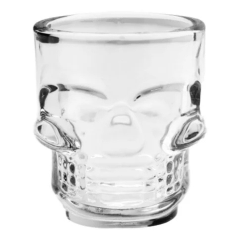 Kit 2 Copos Dose Caveira Vidro Shot Tequila Whisky 50ml - Utensílios De Cozinha Lyor