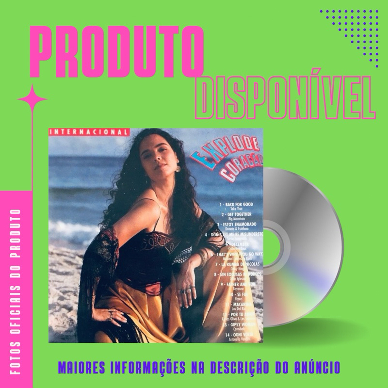 CD TRILHA SONORA NOVELA EXPLODE CORAÇÃO INTERNACIONAL (Take That, Big Mountain, Donato e Estefano) *