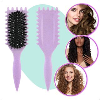 Escova Fitagem Cachos Profissional Cabelos Cacheados Definição Desenbaraçante inovadora em Oferta na Shopee