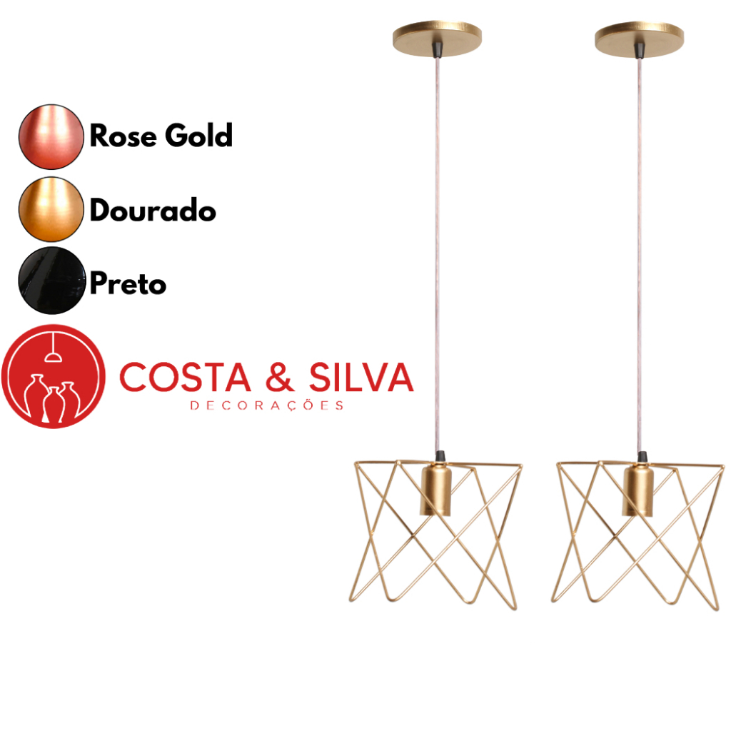 2 Pendente Aramado Estrela Lustre de Teto Luminária Lustre cabo cristal