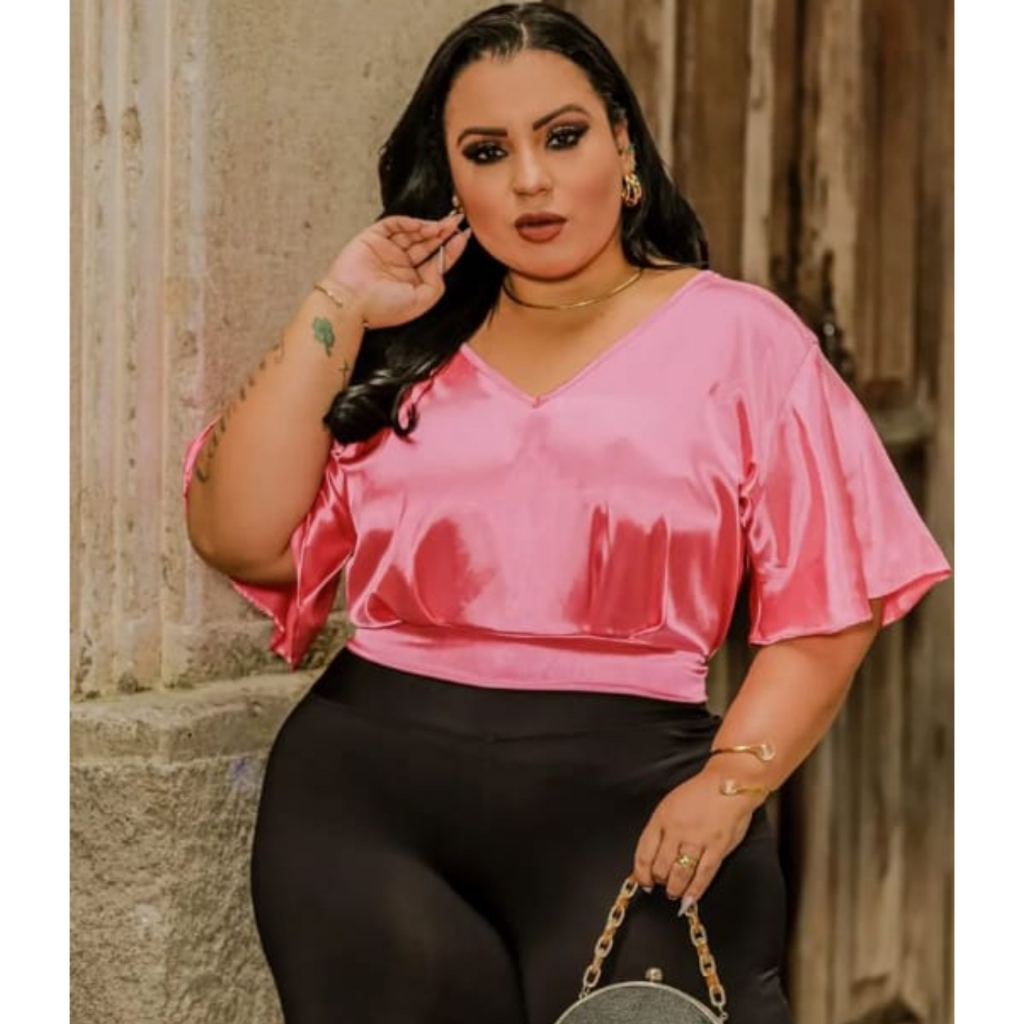 Cropped Cetim de Amarrar nas Costas