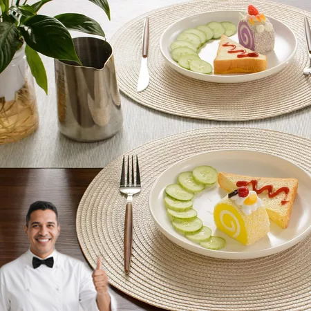 Kit 4 ou 6 Jogo Americano Tapete de Mesa Posta Redondo Design Elegante Impermeável