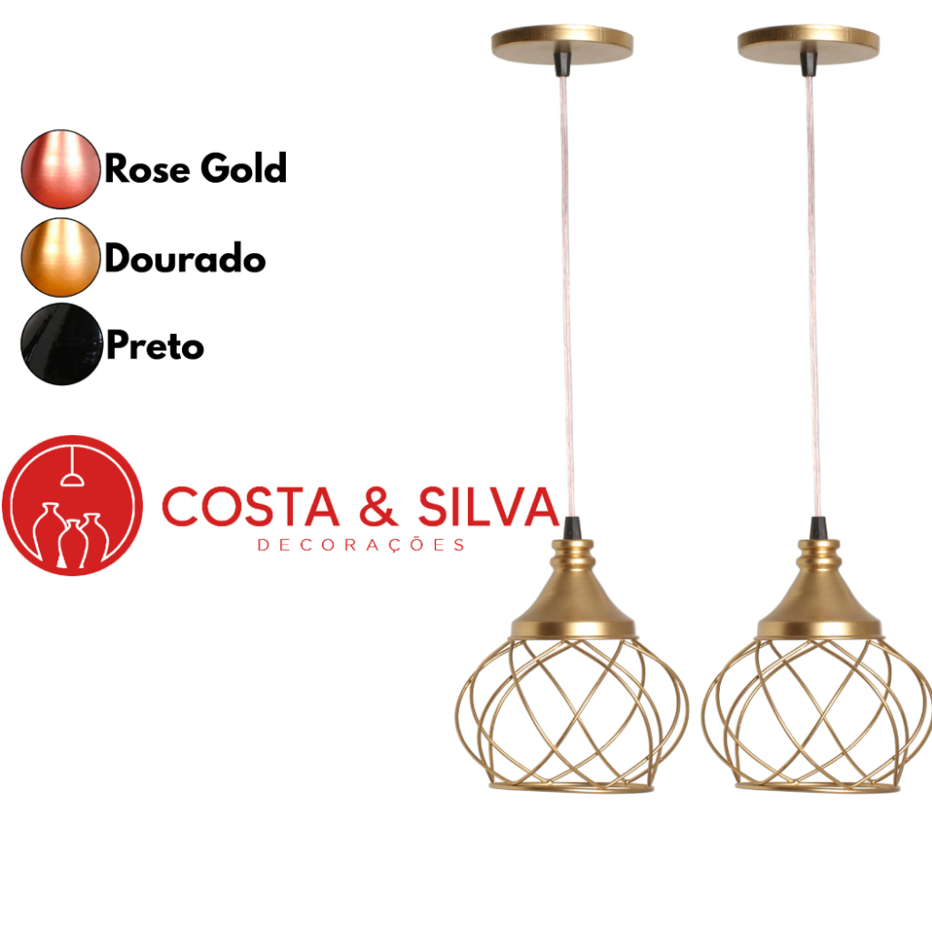2 Pendente Aramado Esfera Balonê Lustre de Teto Luminária Lustre Cabo Cristal