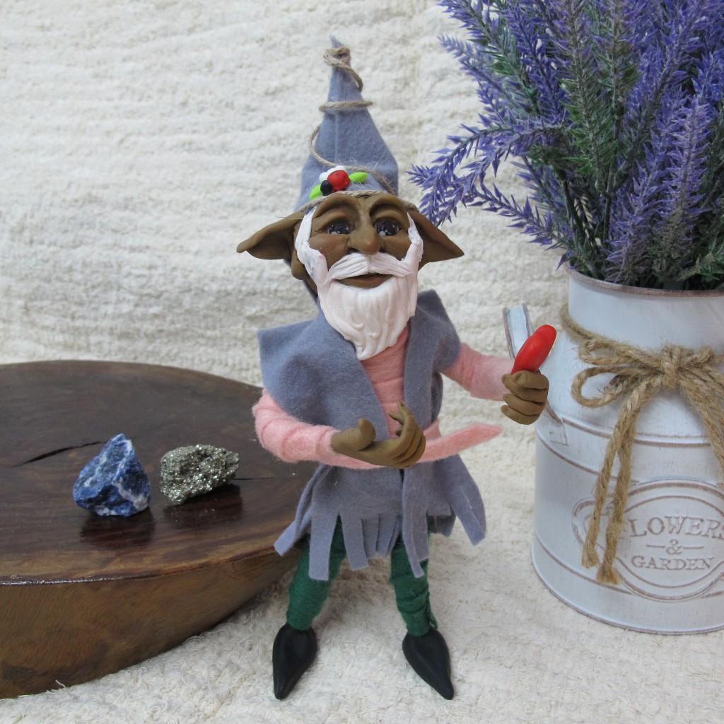 Duende Gnomo Envio 24h ! 🧙✨Decoração Esotérica | Boneco Mágico da Sorte | Presente  lilas coracao