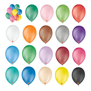 Balão N9 De Festa Bexiga Liso para Aniversario -  São Roque 50un -  Varias Cores em Oferta na Shopee