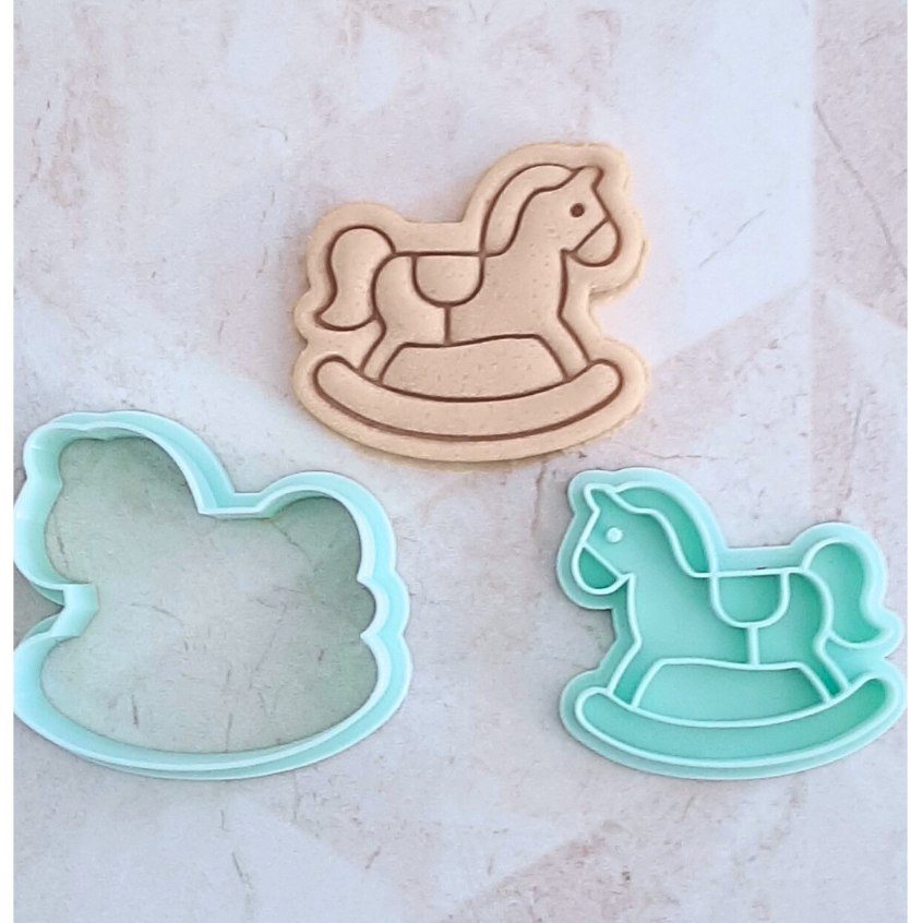 Cortador de Biscoito e Carimbo Cavalo de Balanço - Infantil em Oferta na Shopee