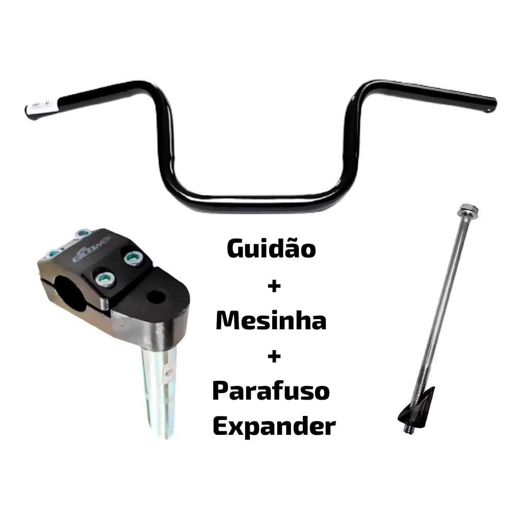 Guidão Modelo de Moto Aço Preto Alto Titan CG150 Bike Mesa Suporte Bmx Cross Bicicleta Caneta Expander