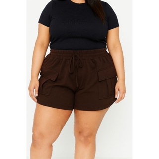 Shorts Feminino Plus Size Cargo em Moletinho Cintura Alta  - Conforto e Estilo  para o Dia a Dia GG,G1 ,G2, G3,G4,G5 em Oferta na Shopee