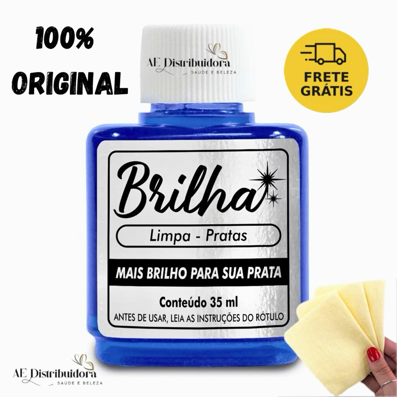 Limpa Prata Brilha 35ml – Removedor de Mancha e Oxidação- monzi, Dá Mais Brilho para Joias e Acessórios em Oferta na Shopee