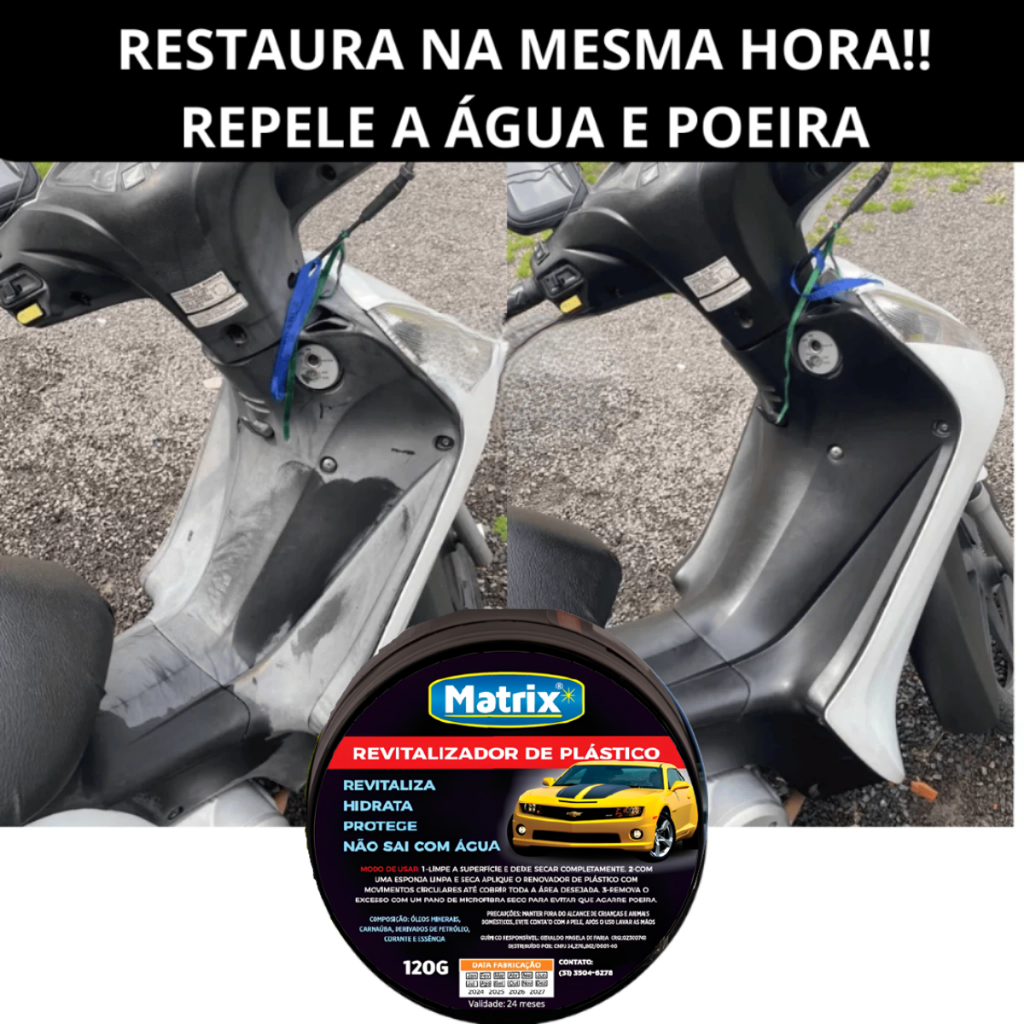 Cera Revitalizante para Plástico, couro, para-choque, vinil, Brilho automotivo + Espuma de Aplicação - ENVIO RÁPIDO em Oferta na Shopee