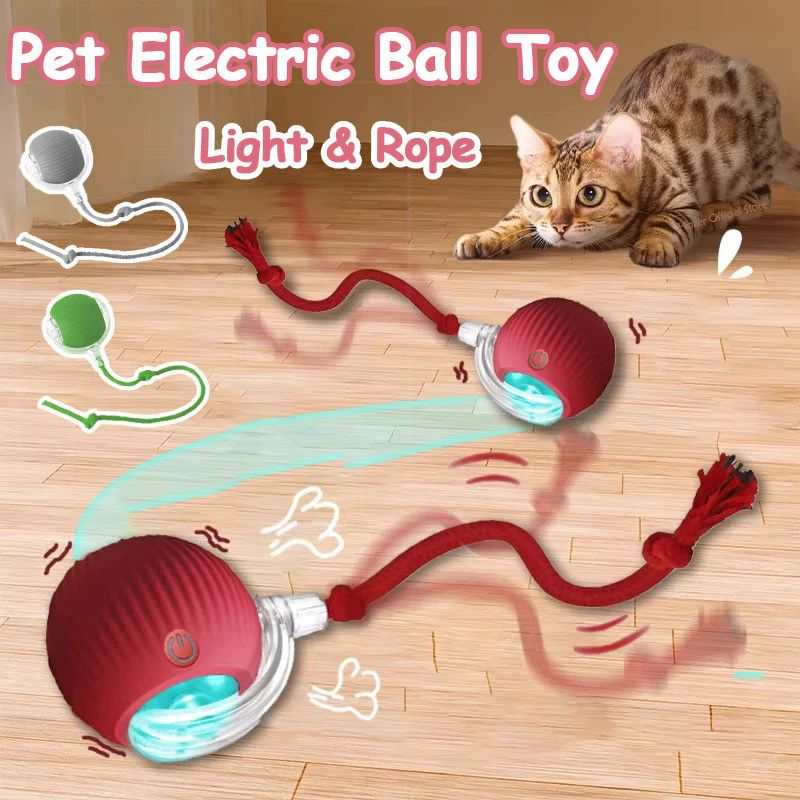 Electric ball; new cat toy dog cat pet smart cat stick; automatic rolling toy.