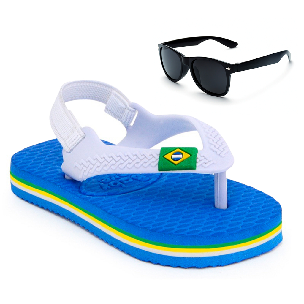 Kit Sandália Infantil Bebê Menino Com Elástico + Óculos Infantil em Oferta na Shopee
