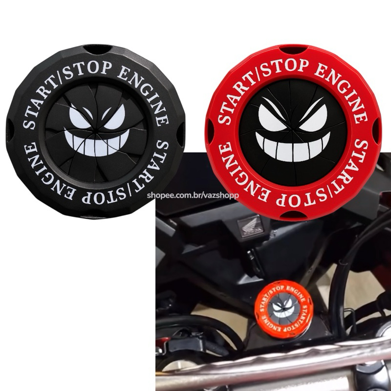Capa Ignição Moto Botão Start/Stop Carro Universal em Oferta na Shopee