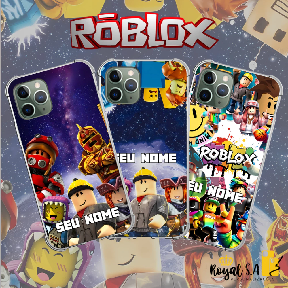 Capinha de celular personalizada Roblox para aparelhos Samsung/ Iphone/ Motorola/ Xiaomi/ Realme